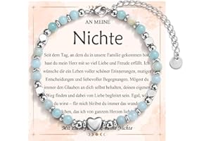 EYQV Armband für Mädchen mit Herz, Liebevolle Geschenk für Tochter Schwester Enkelin Nichte, Geschenk für Mädchen zum Geburtstag Konfirmation Kommunion Abschluss Weihnachten