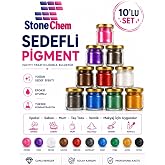 Epoksi Bazlı Sedefli Toz Pigment 10 Renk 15 gr Boya