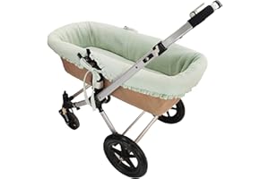 Borda y más Cubre capazo de piqué gofre + sábana bajera - Funda universal capazo acolchada + bajera – Paredes capazo – Cubierta capazo – Nenel