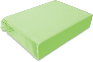 MAVANTARA Fitted Sheet Children's Bed Incontinence Waterproof Terry with Polyurethane Membrane 60 x 120 cm 70 x 140 cm 80 x 160 cm Top Quality High Weight 180 g/m2 (60 x 120, Green)