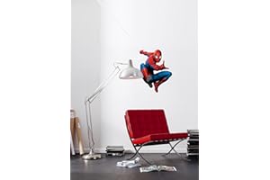 Komar Spider-Man tatuaż ścienny – wymiary 50 x 70 cm – naklejka ścienna, naklejka na ścianę, do pokoju dziecięcego, Spiderman, Marvel