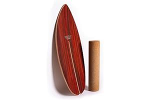 WAHU Tabla de equilibrio con forma única de Rocker con rollo – Tabla de equilibrio de surf (100% madera) | Tabla de equilibrio de madera | 100% diversión garantizada