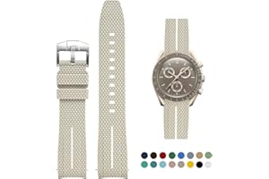 OLLREAR Cinturino in Silicone per Omega x Swatch MoonSwatch Watch, Cinturino di Ricambio 20mm Sgancio Rapido impermeabili Cinturini Orologio per Uomo e Donna