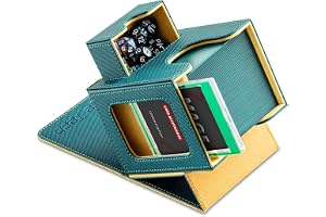 Mage Tech kortdäckslåda för MTG Commander – patenterad design, befälhavarskärm, som däckhållare, passar 100 dubbelärmade kort