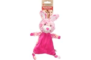 Jouet Chien – Roza Lapin Rose – 26 cm – Peluche Moelleuse avec Squeaker et Bruit craquant – Conçu par Flamingo