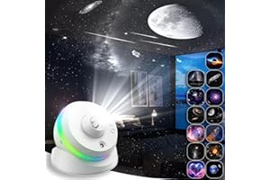 VanSmaGo Projecteur Ciel Etoile Galaxie, Planétarium Projecteur 13 en 1, Veilleuse Galaxy Projector avec Rotation à 360°, Projection Constellation HD 4K pour Chambre d'Enfants [Classe Énergétique C]