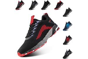 Anokar Scarpe da Running Corsa Uomo Donna Respirabile Leggero Air Scarpe da Ginnastica Sportive Fitness Running Sneakers Basse Interior Casual all'Aperto Nero Blu Grigio Rosso 36-48 EU