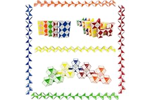 EACHHAHA 25 pièces Mini Serpent Magiques avec 24 nœuds,Fidget Toys,Anti Stress Enfant,Casse Tete Enfant,Magic Snakes,Cadeau Adolescent garçon,Petits Cadeaux Anniversaire