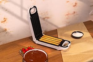 MARCO PAUL INTERIORS Marco Paul ® Churros Maker Non-Stick Dessert Machine Fast Heating Mini Breakfast Machine Churro Maker Multifunctional Portable Fried Electric Churros Machine Kitchen Appliance Spanish Doughnuts 350w