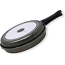 Padella Gira Frittata B-BLACK Doppia - Antiaderente Per Omelette E Frittate, Diametro 24cm