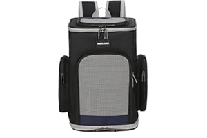 PETCUTE Zaino per Cani e Gatti,Traspirante Zaino Porta Cane con Materasso Morbido,Tracolla Regolabile,Tessuto Oxford Zaino Pieghevole per Animali Domestici,Zaino Gatto Fino a 8 kg