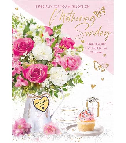 Biglietto per la festa della mamma, con scritta in lingua inglese Lovely Mum (lingua italiana non garantita