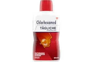 ‎CHLORHEXAMED Chlorhexamed Tägliche Mundspülung, 500 ml für die tägliche Pflege und Reinigung mit Mundwasser antibakteriell