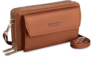 Kememo Crossbody Phone Bag for Women, PU Leather Mobile Phone Bag Ladies Cross Body Handbags with Adjustable Strap Card Slots, Small Shoulder Bags Coin Purse Wallet