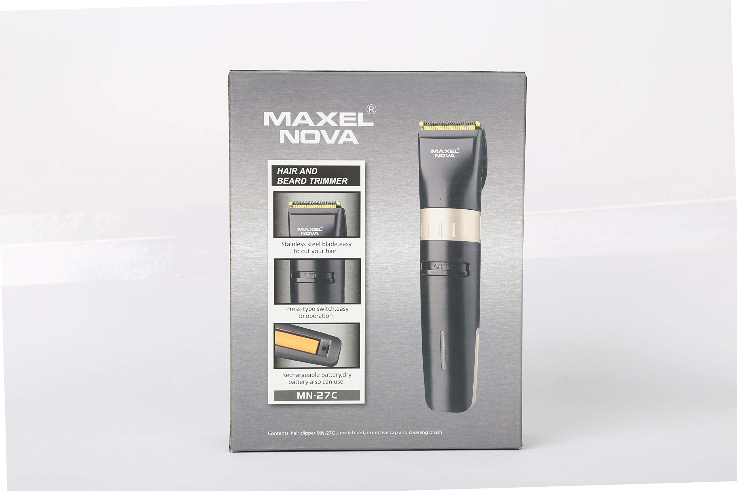 Maxelnova Mn 27c Rechargeable Professional Hair Trimmer For Men