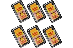 LAWALEISHE 300PCS Sign Here Tabs, Stickers with Arrow, Adhesive Tabs for Reminder Documents, Notebooks, Home Office, School Supplies