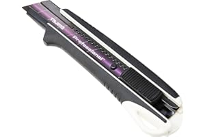 Tajima DC660W nóż tnący "Razor Black" z automatyczną blokadą ostrza, czarny/biały