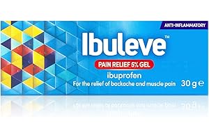 Ibuleve Pain Relief 5% Ibuprofen Gel, Clinically Proven, Anti-Inflammatory Relief for Joint Pain, Sprains, Backache, Muscular Pains and Sports Injuries, 30g