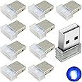5 Luci USB LED Per Auto - Mini Luce Atmosfera Blu, Alimentazione USB, Per Interni Auto E Computer