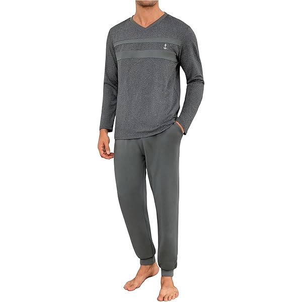 Pyjama Homme Velours Chaud Eminence Marine Et Rouge - Homm & Gars