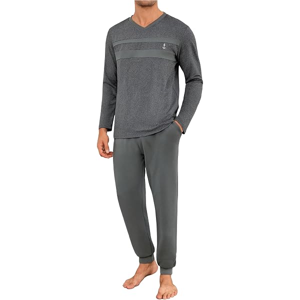 Pyjama Homme 2 Pièces Hiver - Coton Doux, Manches Longues - Confort Nuit Et Détente