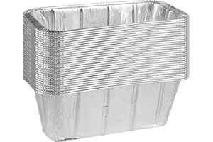 Firsgrill 32-Pack Professional Fits Blackstone 17" 22" 28" 30" 36" Griddle Grill Liners Foil Tray Drip Pans Grease Cup Liners 8" L x 3.75" W x 3" D