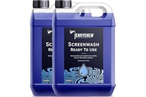 JENNYCHEM INDUSTRIAL CHEMICALS Jennychem Ready Mixed Screenwash Windscreen Fluid 10L. All Seasons with -6°C Antifreeze Windscreen Wash Protection. Screenwash Ready To Use Car Windscreen Wash with Streak Free Finish 10L