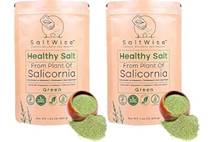 Sale Verde Saltwise – 50% Di Sodio In Meno, Sostituto Del Sale Di Origine Vegetale, Salicornia Disidratata Al 100%, Umami Naturale, Senza Additivi (Confezione Da 2)