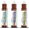 Essential Oil Aromatherapy Pulse Point Roller Ball Set - Feel Good Roll On Set for Skin, 3 x 10ml – Feel Good, Lavender, Anxiety