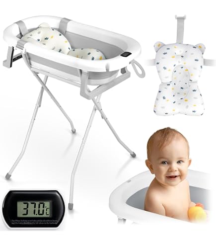 Baby-Badewannen-Hängematte, rutschfest, weich und schnell trocknend, Baby-Badewanne, hautfreundlich, verstellbar, leicht, mit Muster, Baby-Badewannen-Unterstützung, geeignet für Neugeborene (Full Sky Baby