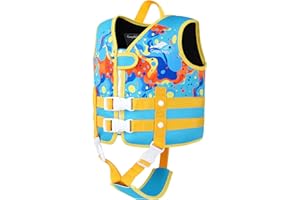 Gogokids Gilet de Natation pour Enfant 1 à 9 Ans - Veste de Flottaison Bébé, Flotteur Amovible Combinaison, Entraînement de Natation.