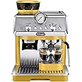 De'Longhi La Specialista Arte EC9155.YE, Barista Pump Espresso Machine, Bean to Cup Coffee and Cappuccino Maker, 8 Grinding Settings, MyLatte Art Frothing Wand, 1550W, Yellow