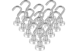 MAGXCENE 20 Stück Magnethaken Extra Stark 10KG Magnet Haken Neodym Magnethaken, Magnetische Haken Magnet mit Haken für Kreuzfahrt Grill BBQ Küche Kühlschränke Gadgets Eisentüren Büro kleiderhaken
