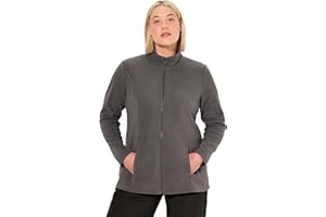 Ulla Popken Giacca in Pile, Sistema Modulare E Giacca Interna, Colletto Alto Felpe Donna (Pacco da 1)