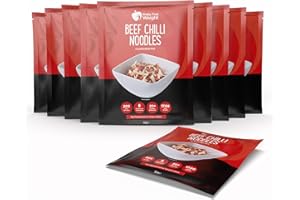 Shake That Weight - 10 Mahlzeiten, Eiweißreich, Kalorienarm, Mahlzeitenersatz zum Abnehmen, Herzhaft & Sättigend (Rindfleisch-Chili-Nudeln)