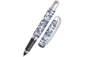 ONLINE stylo roller ergonomique Camouflage │ pour l'école et le lycée │ poignée souple pour gauchers et droitiers │ cartouches d'encre standard, rechargeables │ stylos pour étudiants