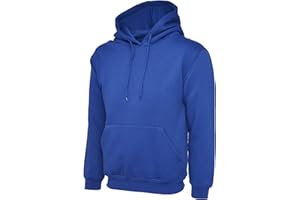 Mad Ink Mens Classic Plain Pullover Hooded Sweatshirt Hoodie Sweater (22 Colours)