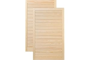 ‎BEN+CAMILLA.COM ben+camilla.com Doppel-Paket / 2-er Pack Lamellentüren 99,3 x 59,4 cm Holztür Natur mit offenen Lamellen für Regale, Schränke, Möbel | Kiefer Holz unbehandelt