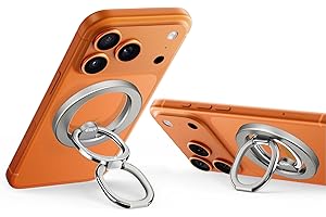 ESR HaloLock Soporte de Anillo Magnético para Teléfono, Soporte Anillo Compatible con MagSafe, Cómodo Agarre Compatible con iPhone 17/16/15, Google Pixel 10, S25, Soporte Ajustable, Titanio Natural