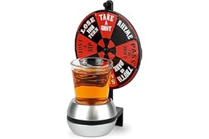 THE GADGET COMPANY Wheel of Shots The Party Adult Drinking Game Pour a Shot, Spin The Wheel, Take Your Chances - Gift for Home, Kickbacks, Parties, Tailgates, Celebrations, Birthday
