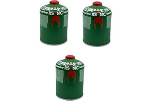 CLEARFEE Set di cartucce a gas | 230 g o 500 g con filettatura a vite e valvola di sicurezza secondo EN417 | Cartuccia a vite | Gas da campeggio con butano | Cartuccia del gas