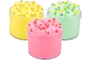BRETOHAY Cream Jelly Cube Crunchy Slime 3 Pack,Tofu Slime Q Bomb Soft & Non-Sticky, Milk Slimes Party Favors for Kids, Creative Gifts for Boys and Girls