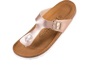 Palado Damen Zehentrenner Kos Metallic - modische, sommerliche Sandalen für Frauen - Made in EU
