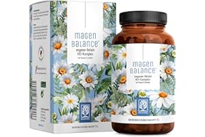 ‎NATURTREU NATURTREU® Magenbalance Betain HCL Komplex vegan - mit Pepsin, Kamille & Chlorid - Unterstützung von Magensäure und Verdauung* - Vollspektrum Enzym Kapseln hochdosiert