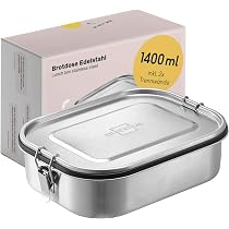 Arendo Lunchbox Edelstahl Brotdose 1400 Ml Mit Fächern