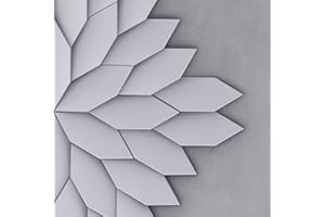 SHOPYLAND Panel ścienny 3D, Mabel design system paneli ściennych, zestaw 70 płytek (Srebrny)