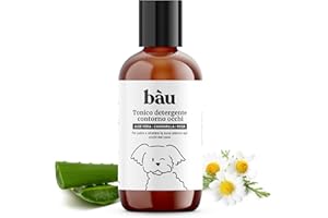 BÀU Bau Cosmesi Pulizia Occhi Cane Lacrimazione | Tonico Detergente Occhi Cane | Rimuove Macchie da Lacrimazione | Idratante e Antinfiammatorio - Naturale con Aloe, Camomilla, Rosa, Calendula - 150 ml