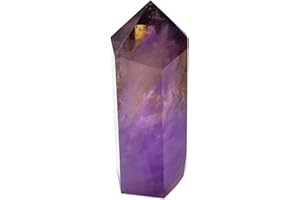 MINA HEAL Barras de Cristal de curación, con Forma prismática, facetada y con Punta, para meditación, Terapia y Chakras, decoración