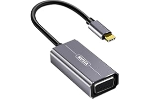 KUYIA USB C to VGA Adapter, Type-C Male to VGA Female Adapter Compatible with Google Chromebook Pixel, Mac Book Pro, Lenovo 900 and more