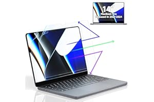 PROTESCREEN 2 Unidades de Protector de Pantalla para MacBook Pro 14 (2021-2025,M1,M2,M3,M4,M5), Filtro Anti Luz Azul Film Protector Ojos Pantalla para Mac Pro 14.2"